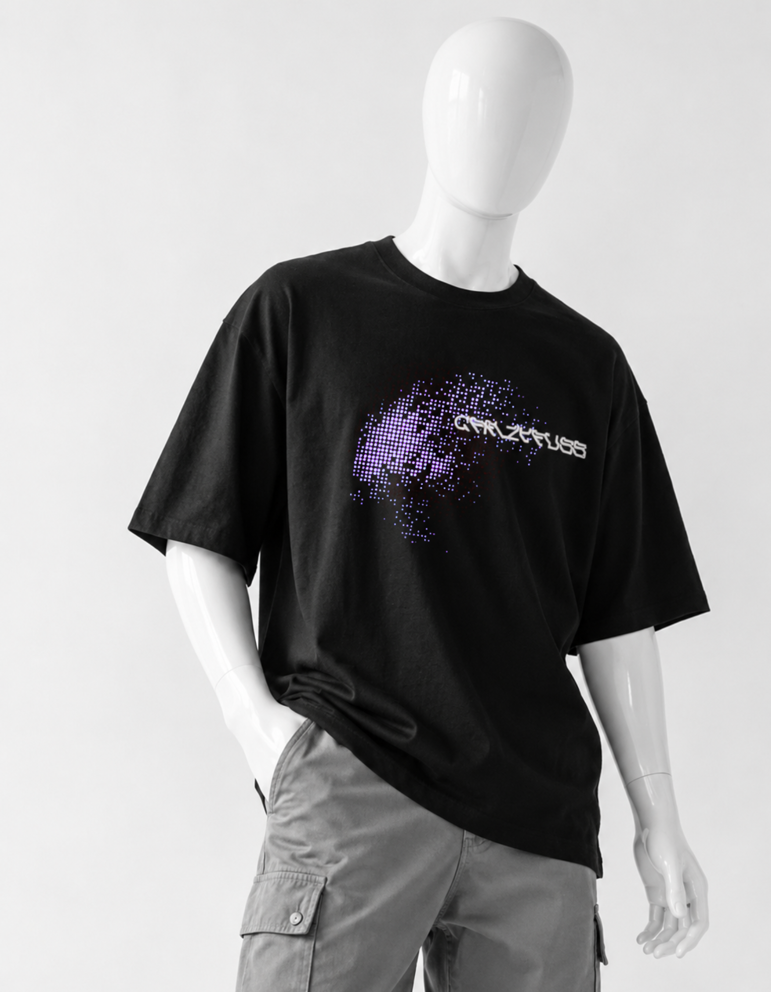 CRAZYFUSS SIMPLES  Glitch-inspired pixel graphic