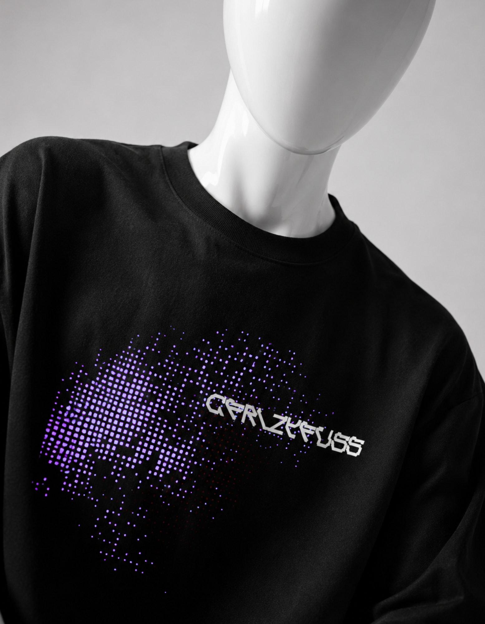 CRAZYFUSS SIMPLES  Glitch-inspired pixel graphic