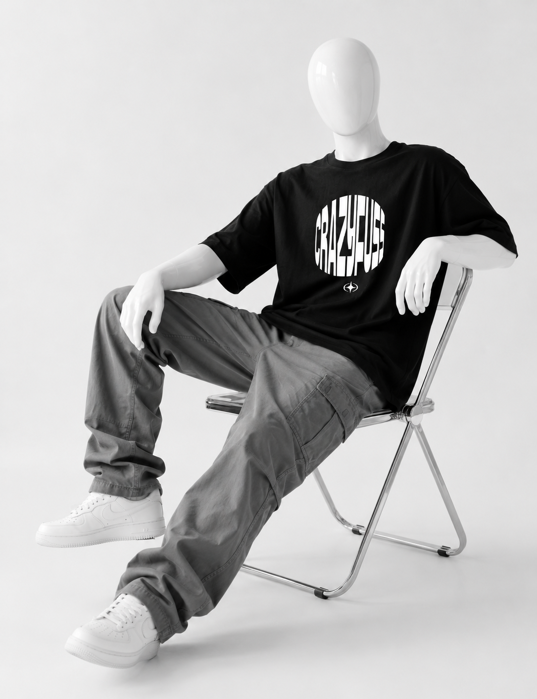 CRAZYFUSS OVERSIZED SIMPLE COTTON T SHIRT