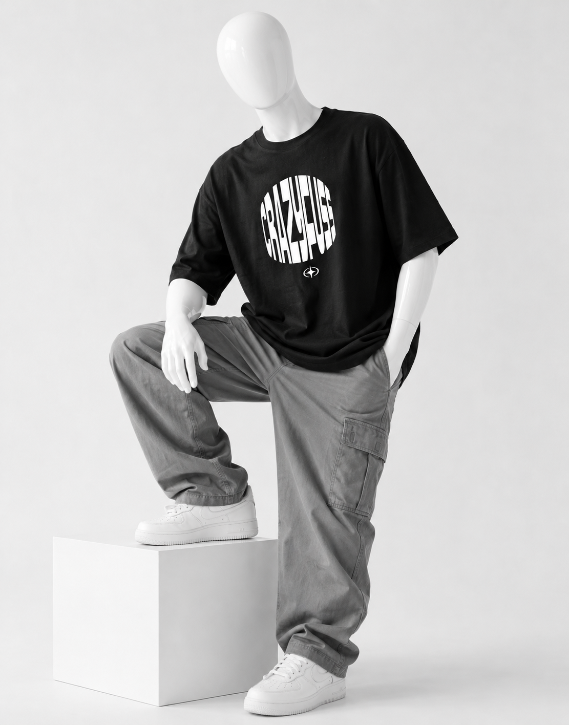 CRAZYFUSS OVERSIZED SIMPLE COTTON T SHIRT — alternate view