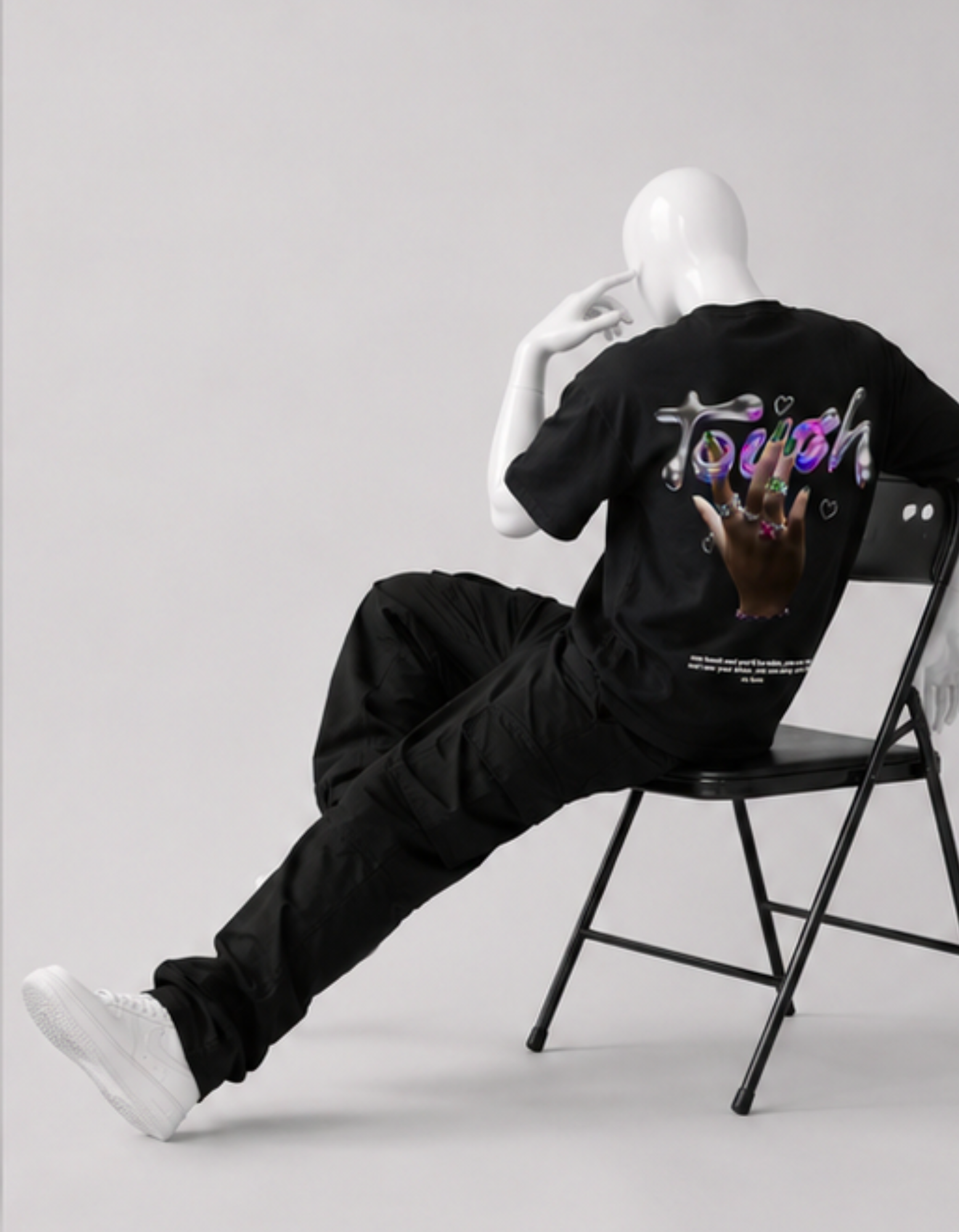 touch crazyfuss graphic t shirt oversized men