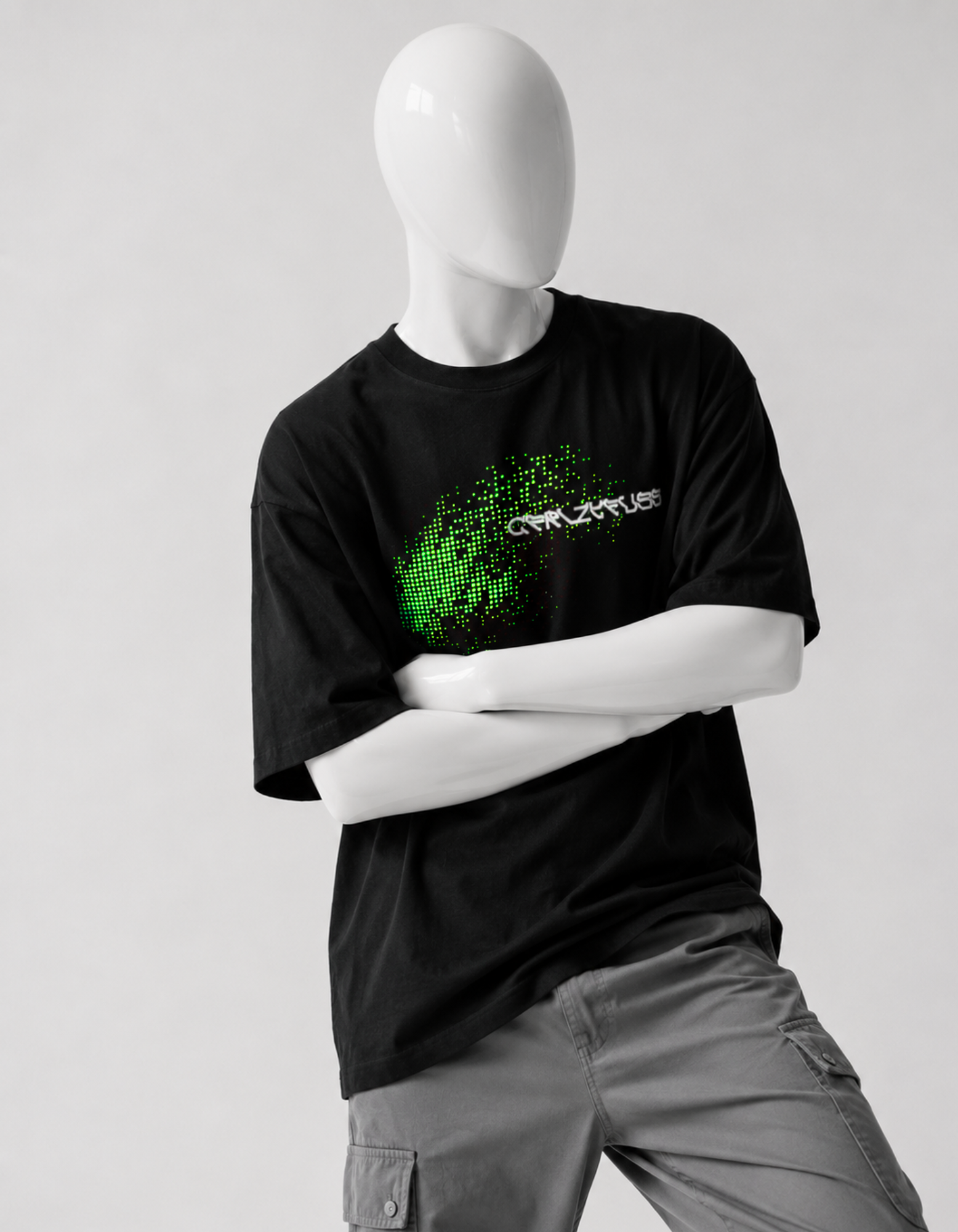 CRAZYFUSS SIMPLES  Glitch-inspired pixel graphic